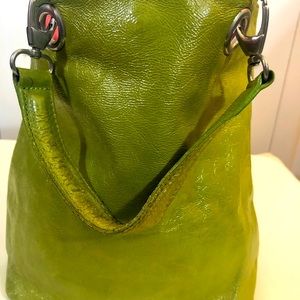 MAURIZIO TAIUTI Genuine Leather Bucket Purse